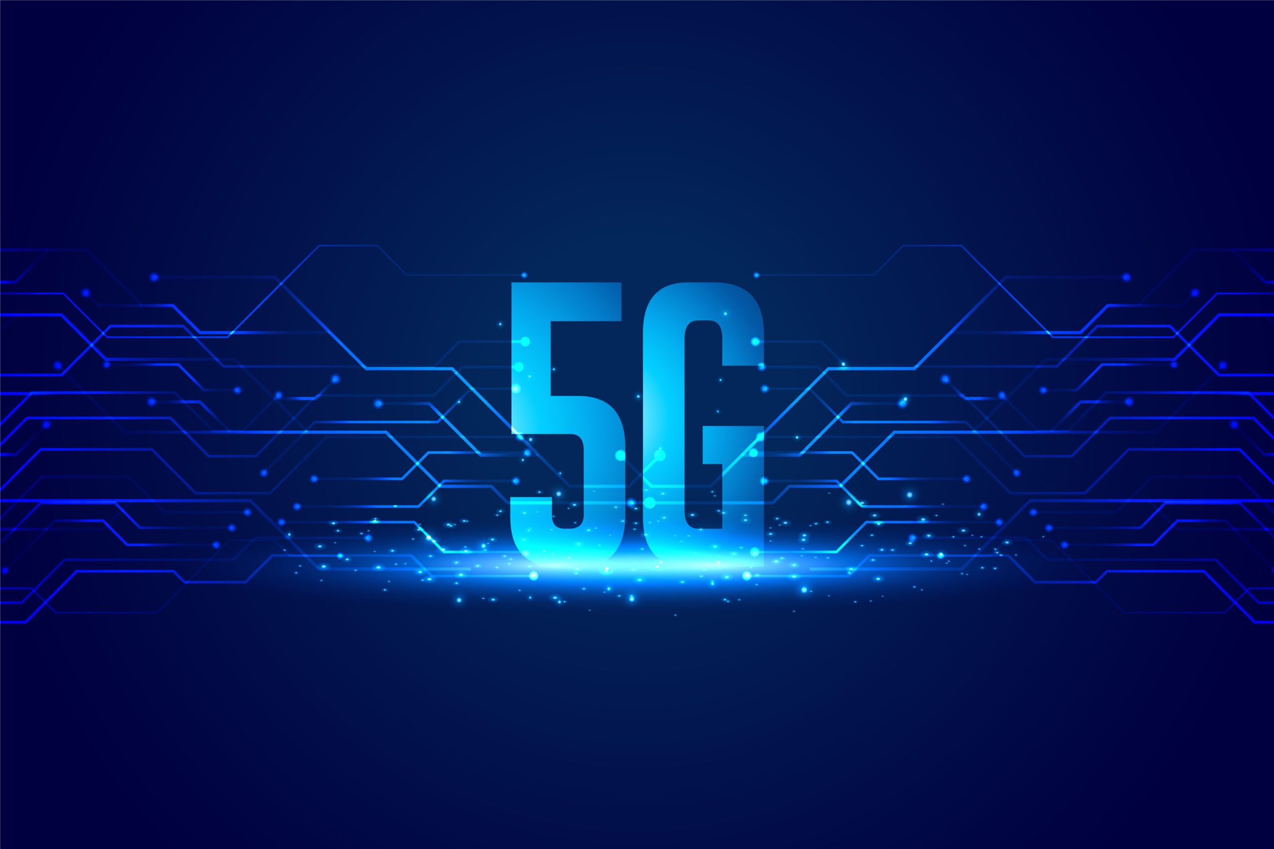 Digital 5g Technology Concept Background For Superfast Speed
